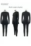 One-Piece Women's Conservative Swimsuit Set Muslim Ruffled Hem Swimsuit Long-Sleeved Trousers Ladies - 6