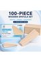 MAX CARE 100 Pieces Wooden Tongue Depressor Waxing Spatula Disposable Wooden Beauty Accessories - 4