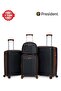 Premium 4 Piece large capacity PP Trolley cases 4998-BLACK