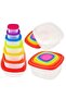 7-Piece Food Storage Container Set with Lids | Rainbow Colour Plastic Kitchen Storage Boxes | Transparent Airtight Containers for Pantry & Fridge - 2