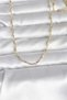 60cm Golden Brass Thin Paperclip Chain Women Necklace for Elegant Necks - 2