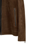 Musıala Men's Tan Zippered Slim-Fit Suede Leather Jacket 26Wgd661510 - 8