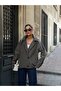 Hooded Buttoned Double-Breasted Trench Coat