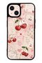 iPhone 13 Glossy Phone Case with Cherry Love Letters Design