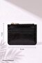 Zippered Black Card Holder Wallet - 3