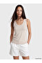 Vizyon New Season Gray U-Neck Stoned Soft Touch Women's Undershirt