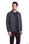 Men's Regular Fit Zippered Long Sleeve Black Jacket