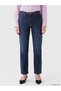 Indigo High Waist Straight Fit Women's Jean Pants - 2