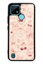 Realme C21 Glossy Phone Case with Cherry Coquette Toile Design