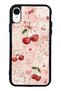 iPhone Xr Cherry Love Letters Design Glossy Phone Case