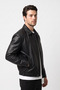 Men's Oversize Fur-Lined Leather Jacket - 2