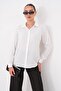 Women's Hidden Button Closure Detailed Shirt 265248 - 4