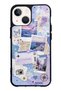 iPhone 13 Mini Pastel Travel Diary Design Glossy Phone Case