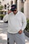 Men's Winter Thick Plus Size White Sweatshirt