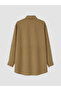 Lcw Everyday Brown Striped Women's Shirt Tunic with Tie Waist - 6