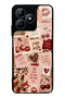 Realme C53 Glossy Phone Case with Cherry Leopard Notes Design