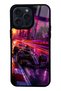 iPhone 15 Pro Max Purple Apex Design Glossy Phone Case