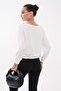 Women's Boat Neck Skirt Pleated Modal Sweatshirt 265201 - - 5