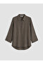 Ozmarka New Season Brown Modal Blended Women's Shirt - 5