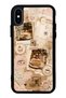 iPhone X Glossy Phone Case with Café Love Letters Design