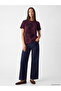 Vizyon New Season Plum Embroidered Soft Touch Women's T-Shirt - 2