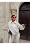 Ecru Fox Bomber Coat - 6