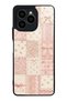 Omix X6 Glossy Phone Case with Pink Lace Patchwork Design