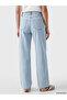 Blue Wideleg Women's Jean Trousers - 4