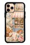 iPhone 11 Pro Paris Café Bloom Design Glossy Phone Case