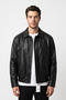 Men's Oversize Fur-Lined Leather Jacket