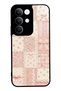 Realme C85 Glossy Phone Case with Pink Lace Patchwork Design