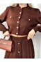 Dgn's Rosalinda Franche Gold Button Cardigan-Skirt Knit Set Night Star - 4