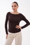Women's Boat Neck Long Sleeve Blouse 265200 - - 2