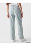 Ozmarka New Season Blue High Waist Wideleg Women's Jean Trousers - 5