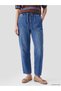 Indigo Elastic Waist Balloon Fit Women's Jean Trousers - 2