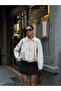 Belted Drawstring Bomber Trench Jacket