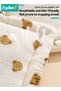 Newborn Baby Pillow for Sleeping, Soft Muslin Cotton Infant Pillow with 3D Bubble Fleece, Breathable Baby Head Support Cushion, Baby Flat Pillow, Cozy Comfort Pillow for Boys & Girls 0-12 Months, Nurs - 5