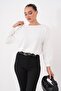 Women's Boat Neck Skirt Pleated Modal Sweatshirt 265201 - - 4