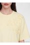 Yellow Soft Touch Blouse with Floral Appliqué - 3