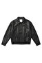 Men's Oversize Fur-Lined Leather Jacket - 5