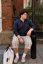 Men's Large Size Casual Navy Blue Winter Sweatshirt - 4