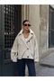 Hooded Buttoned Double-Breasted Trench Coat - 3