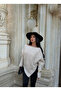 Stone Embellished Soft Asymmetrical Knitwear