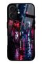 iPhone 16 Electric Alley Design Glossy Phone Case