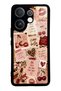 Vivo V60 Glossy Phone Case with Cherry Leopard Notes Design