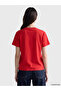 Xside Red Printed 100% Cotton Women's T-Shirt - 4