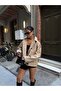 Hooded Buttoned Double-Breasted Trench Coat - 6