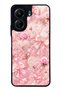 Xiaomi Redmi 13C Glossy Phone Case with Pink Lace Romance Design