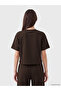 Xside Brown Soft Touch Oversize Women's T-Shirt - 3