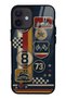 iPhone 12 Mini Old School Racing Design Glossy Phone Case